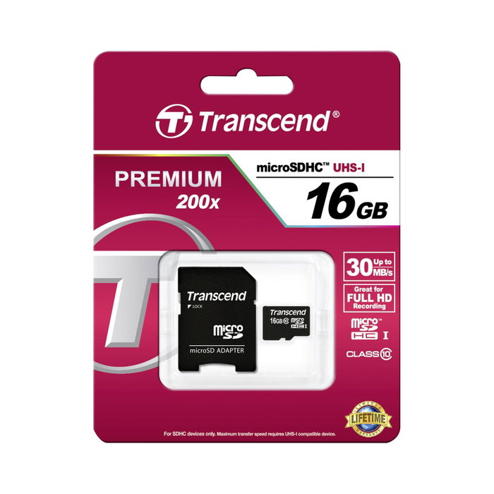 Transcend TS16GUSDHC10 Tarjeta MicroSDHC 16 GB Clase 10 Transcend TS16GUSDHC10 Tarjeta MicroSDHC 16 GB Clase 10