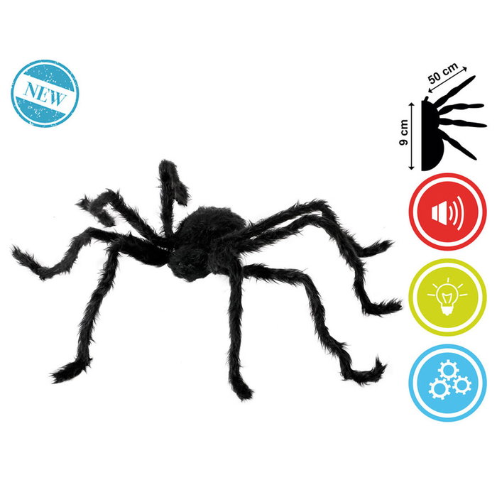 Atosa Araña Gigante Andante con Luz, Sonido y Movimiento de 100 cm Atosa Araña Gigante Andante con Luz, Sonido y Movimiento de 100 cm