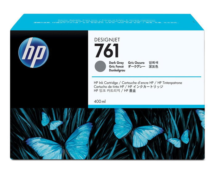 HP Cartucho Tinta DesignJet 761 Gris Oscuro 400 ml
