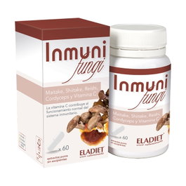 Eladiet Inmunifungi 60 cápsulas - Complemento con Reishi, Shiitake, Maitake y Cordyceps para defensas