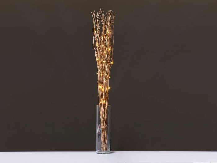 Giftdecor Ramillete de Varas Oro 30 Leds 120 cm (Set de 8)