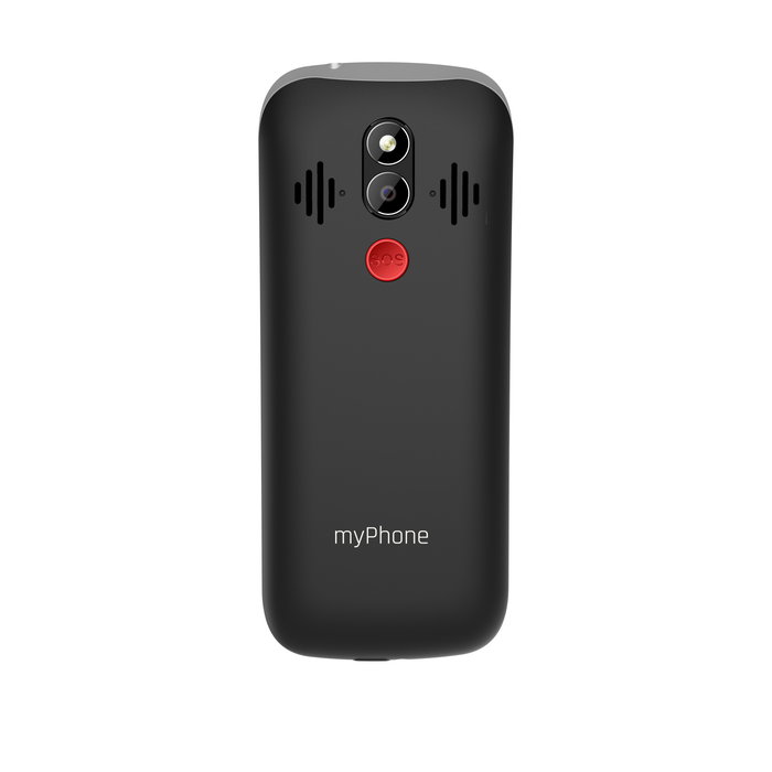 Myphone Halo 4 Black Teléfono Móvil con Pantalla 3.5", Cámara 2MP, 4G LTE, Dual SIM, Batería 2500mAh, Teclas Grandes y Botón SOS