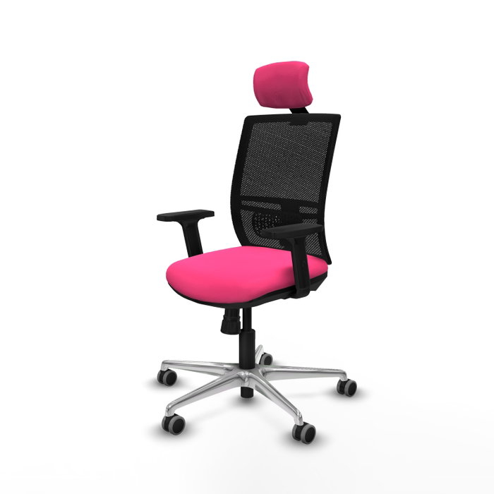 PIQUERAS Y CRESPO Silla de oficina Yunquera Rosa con mecanismo Sincro PIQUERAS Y CRESPO Silla de oficina Yunquera Rosa con mecanismo Sincro