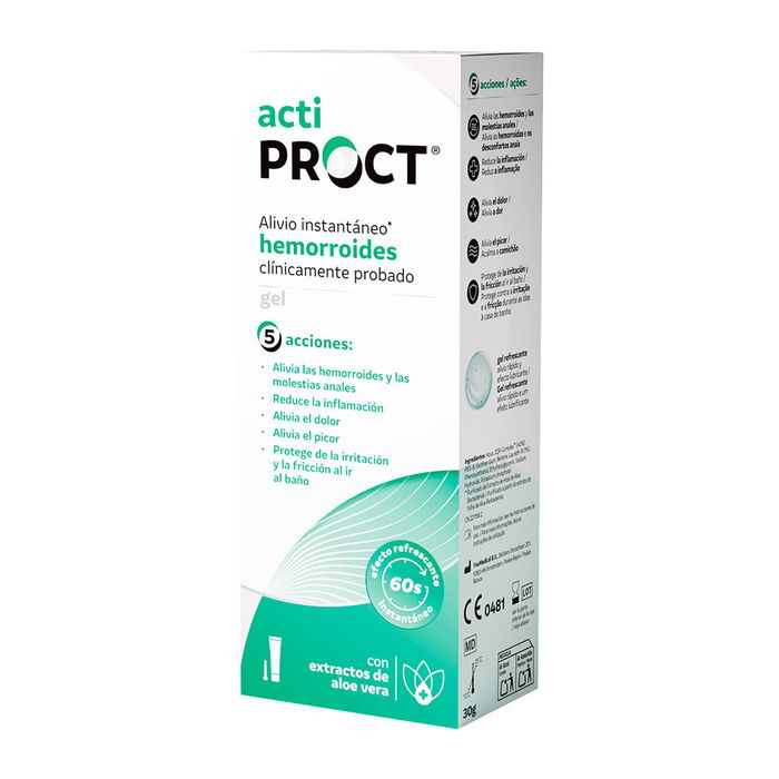 Hemoclin ACTI PROCT Gel para Hemorroides, Alivio de Picazón, Ardor e Irritación - 30 gr