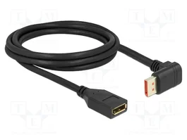 DeLOCK Cable de extensión DisplayPort macho 90° hacia abajo a hembra 8K 60 Hz 2 m