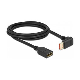DeLOCK Cable extensor DisplayPort macho 90° abajo a hembra 8K 2 m
