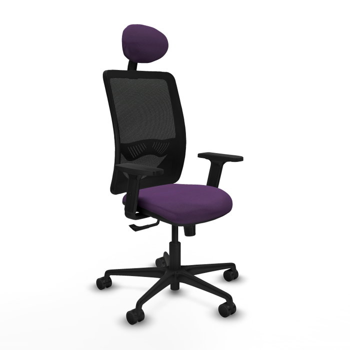 PIQUERAS Y CRESPO Silla de oficina Zulema con mecanismo Sincro, Morado y Negro PIQUERAS Y CRESPO Silla de oficina Zulema con mecanismo Sincro, Morado y Negro