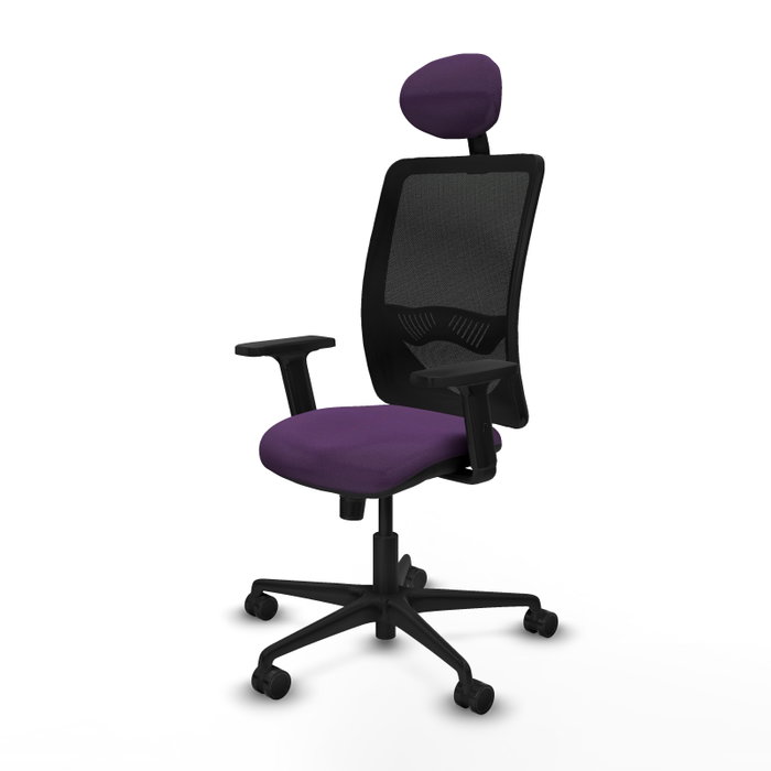 PIQUERAS Y CRESPO Silla de oficina Zulema con mecanismo Sincro, Morado y Negro PIQUERAS Y CRESPO Silla de oficina Zulema con mecanismo Sincro, Morado y Negro
