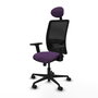 PIQUERAS Y CRESPO Silla de oficina Zulema con mecanismo Sincro, Morado y Negro