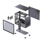 Jonsbo D32 STD Black Caja de ordenador Mini mATX con vidrio templado