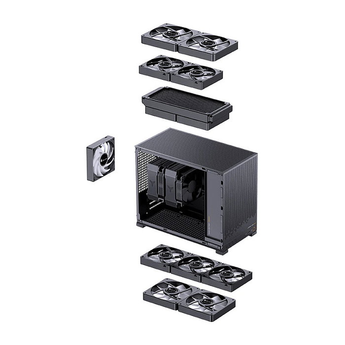 Jonsbo D32 STD Black Caja de ordenador Mini mATX con vidrio templado Jonsbo D32 STD Black Caja de ordenador Mini mATX con vidrio templado