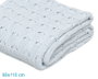 KioKids Manta Azul de Bambú 100% Termoclimática para Bebé, Certificado OEKO-TEX, 80x110 cm
