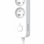 AUCUNE Regleta QUARX de 4 enchufes con interruptor y cable de 3 m.