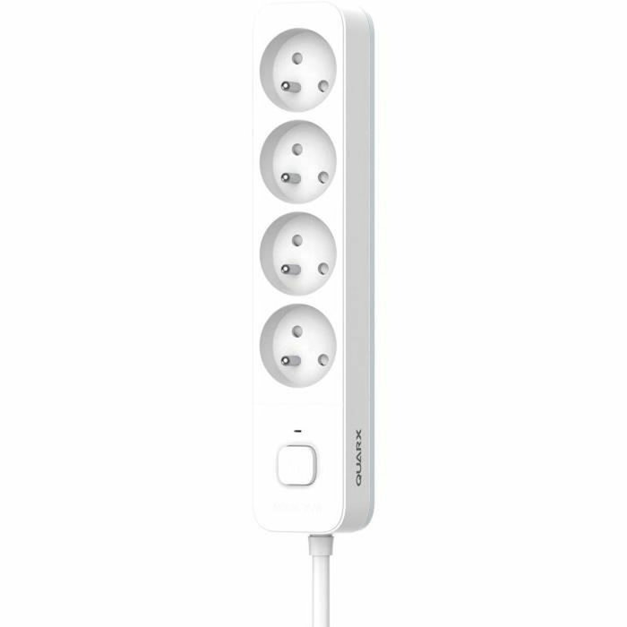 AUCUNE Regleta QUARX de 4 enchufes con interruptor y cable de 3 m.