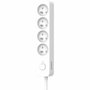 AUCUNE Regleta QUARX de 4 enchufes con interruptor y cable de 3 m.