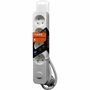 AUCUNE Regleta QUARX de 4 enchufes con interruptor y cable de 3 m.