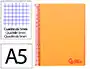 Liderpapel Cuaderno Espiral A5 Micro Wonder Tapa Plástico 120 Hojas 90gr Cuadro 5mm Color Naranja