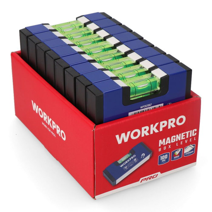 Workpro Nivel magnético de bolsillo, 10 cm Workpro Nivel magnético de bolsillo, 10 cm