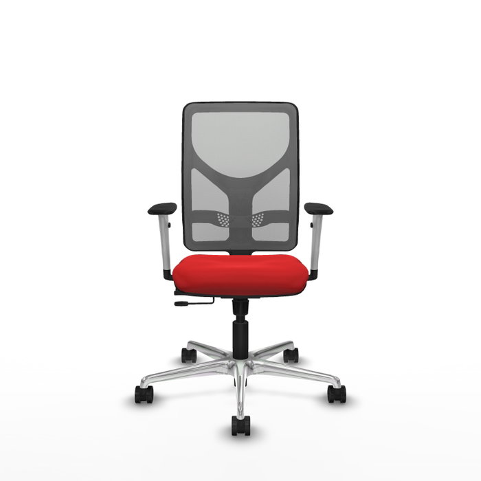 PIQUERAS Y CRESPO Silla de oficina Motilla con mecanismo Sincro/Traslack Rojo y Gris