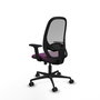 PIQUERAS Y CRESPO Silla de oficina Cilanco con mecanismo Sincro/Traslack, Morado y Gris