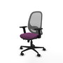PIQUERAS Y CRESPO Silla de oficina Cilanco con mecanismo Sincro/Traslack, Morado y Gris