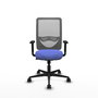 PIQUERAS Y CRESPO Silla de oficina Zulema con mecanismo Sincro, Azul claro y Gris