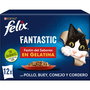 Felix Fantastic Sab-Campo Jelly 6x12x85g Comida para Gatos en Gelatina