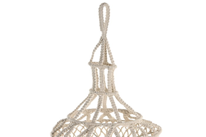 DKD Home Decor Pantalla de Algodón Macramé Tejido a Mano Crudo 30x30x80 cm DKD Home Decor Pantalla de Algodón Macramé Tejido a Mano Crudo 30x30x80 cm