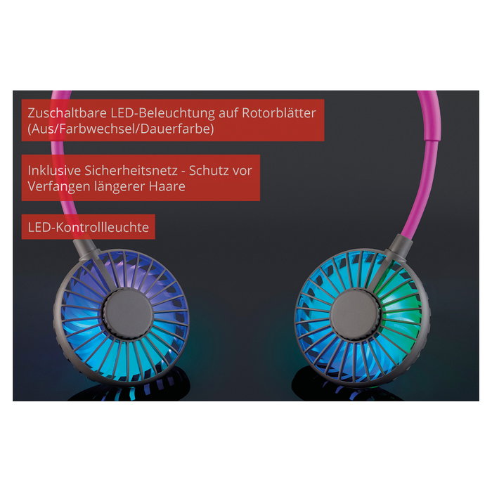 UNOLD 86699 Breezy Ventilador de Cuello Púrpura