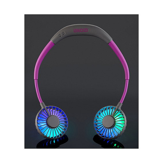 UNOLD 86699 Breezy Ventilador de Cuello Púrpura