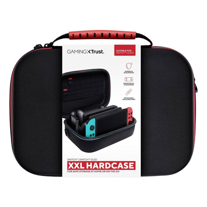 Trust Gaming Estuche Rígido XXL GXT 1247 para Nintendo Switch, Negro