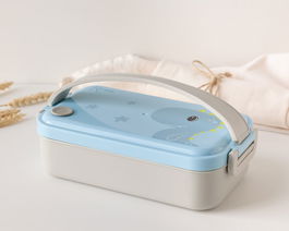 KioKids Caja Almuerzo Acero Inoxidable Dino Azul Dolci Amici +4 meses 550ml