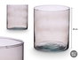 Giftdecor Jarron Cristal Cilindro 17 cm Diámetro X 20 cm Gris (Set de 4)