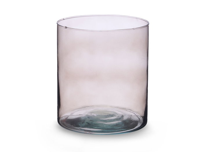 Giftdecor Jarron Cristal Cilindro 17 cm Diámetro X 20 cm Gris (Set de 4)