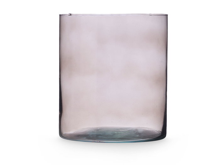 Giftdecor Jarron Cristal Cilindro 17 cm Diámetro X 20 cm Gris (Set de 4)