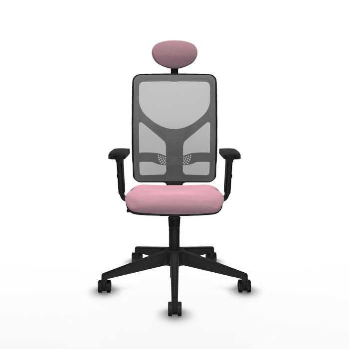 PIQUERAS Y CRESPO Silla de oficina Motilla Rosa y Gris PIQUERAS Y CRESPO Silla de oficina Motilla Rosa y Gris