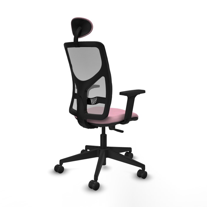 PIQUERAS Y CRESPO Silla de oficina Motilla Rosa y Gris PIQUERAS Y CRESPO Silla de oficina Motilla Rosa y Gris