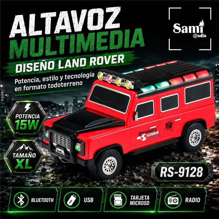 SAMI Altavoz Sami Vintage L.Rover rojo multimedia 15W