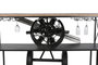 DKD Home Decor Consola Avion Negro Natural Metal Madera 191 x 91 x 58 cm