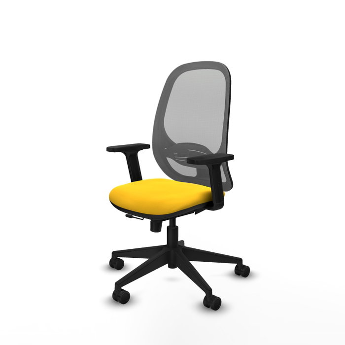 PIQUERAS Y CRESPO Silla de oficina Cilanco con mecanismo Sincro/Traslack Amarillo/Gris PIQUERAS Y CRESPO Silla de oficina Cilanco con mecanismo Sincro/Traslack Amarillo/Gris