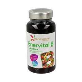 Mundonatural Enervital B Complex 60 Cápsulas - Complejo de Vitaminas B, C, E y Niacina para la Fatiga y el Cansancio