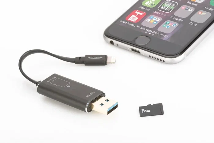 Ednet 31519 Lector de tarjetas MicroSD USB 3.2 Gen 1 y Lightning Negro Ednet 31519 Lector de tarjetas MicroSD USB 3.2 Gen 1 y Lightning Negro