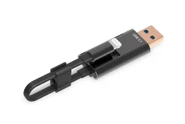 Ednet 31519 Lector de tarjetas MicroSD USB 3.2 Gen 1 y Lightning Negro