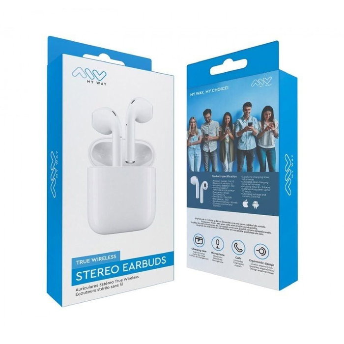 Myway Auriculares Bluetooth MWHPH0030 Blancos