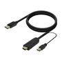 Aisens Cable Conversor Activo HDMI 2.0 a DisplayPort 1.2 con USB, 1.8m