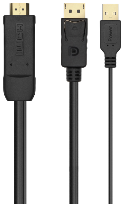 Aisens Cable Conversor Activo HDMI 2.0 a DisplayPort 1.2 con USB, Negro, 1.8m Aisens Cable Conversor Activo HDMI 2.0 a DisplayPort 1.2 con USB, Negro, 1.8m