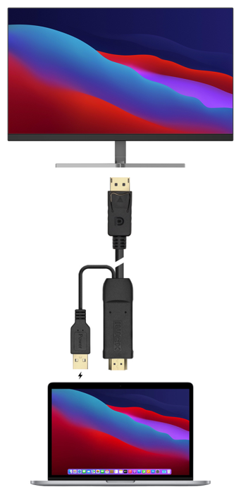 Aisens Cable Conversor Activo HDMI 2.0 a DisplayPort 1.2 con USB, Negro, 1.8m Aisens Cable Conversor Activo HDMI 2.0 a DisplayPort 1.2 con USB, Negro, 1.8m