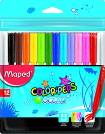 Rotulador Fibra Maped Color´Peps Ocean Estuche De 12