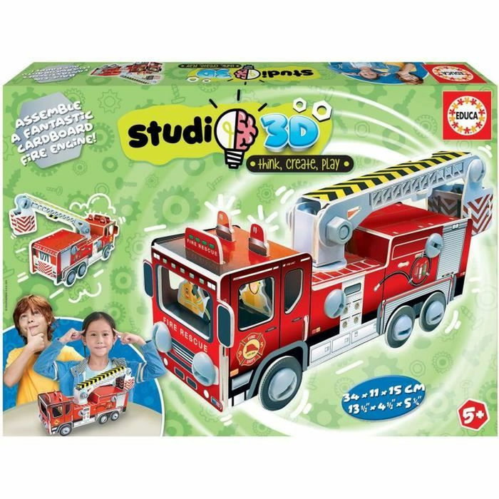 EDUCA Puzzle Coche de Bomberos Studio 3D