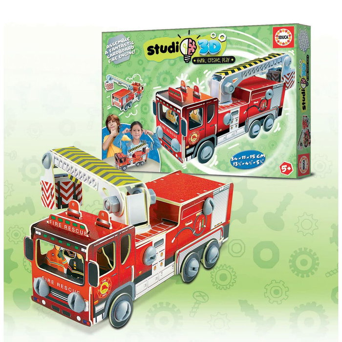 EDUCA Puzzle Coche de Bomberos Studio 3D